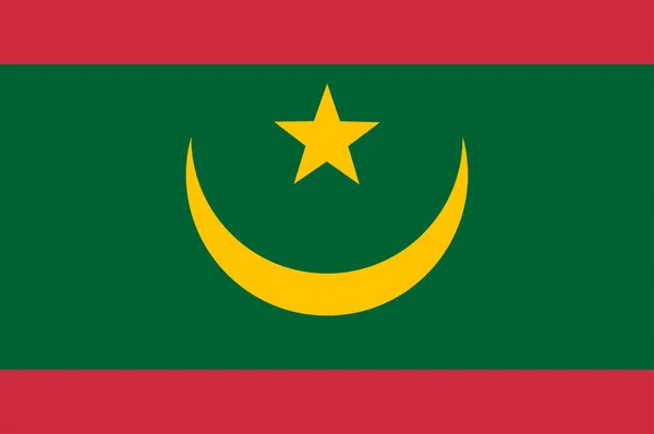 Vlajka Mauritánské islámské republiky — Stockový vektor