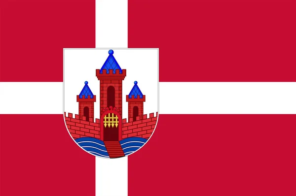 Drapeau de Randers dans la région du Jutland central du Danemark — Image vectorielle