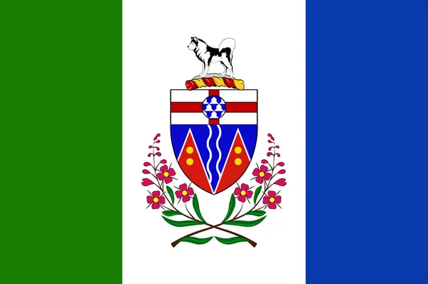 Vlag van Yukon in Canada — Stockvector