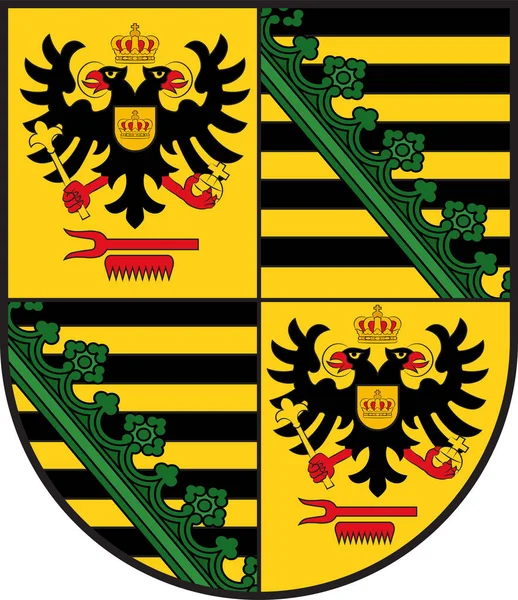 Wappen von Saalfeld-Rudolstadt in Thüringen — Stockvektor