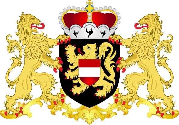 Wappen des flämischen Brabant in der flämischen Region Belgien — Stockvektor