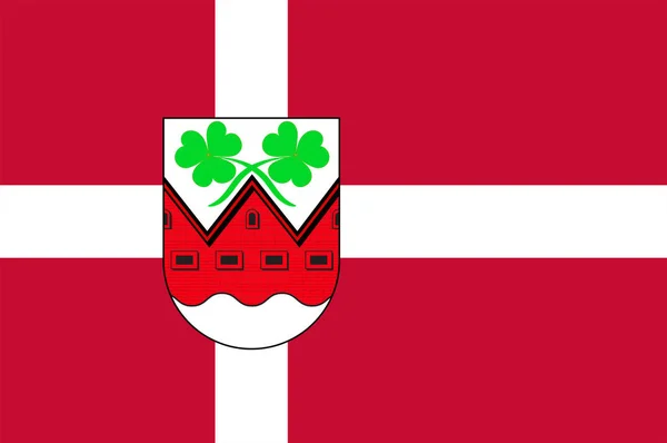 Flag of Hvidovre is a municipality in Denmark — Stock Vector