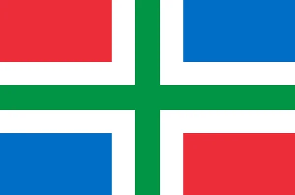 Bandeira de Groningen, Países Baixos — Vetor de Stock