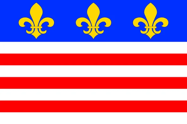 Флаг Безье в Эро-де-Окситания - регион Франции — стоковый вектор