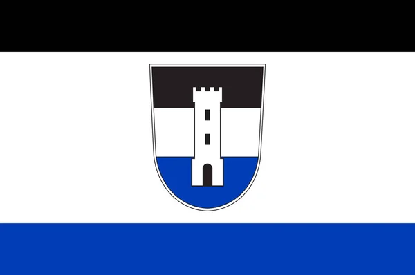 Bandera de Neu-Ulm en Swabia en Bavaria, Alemania — Vector de stock