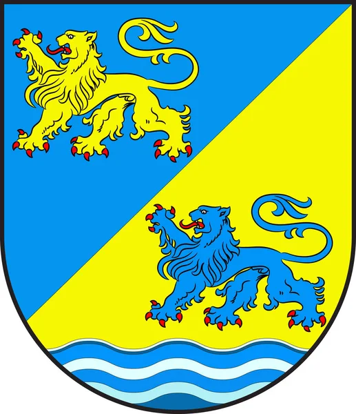 Coat of arms of Schleswig-Flensburg in Schleswig-Holstein in Ger — Stock Vector