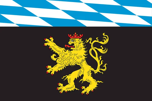 Flag of Upper Bavaria in Bavaria, Germany — Stock Vector