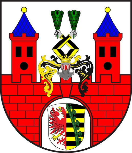 Coat of arms of Bernburg in Saxony-Anhalt in Germany — Stock Vector