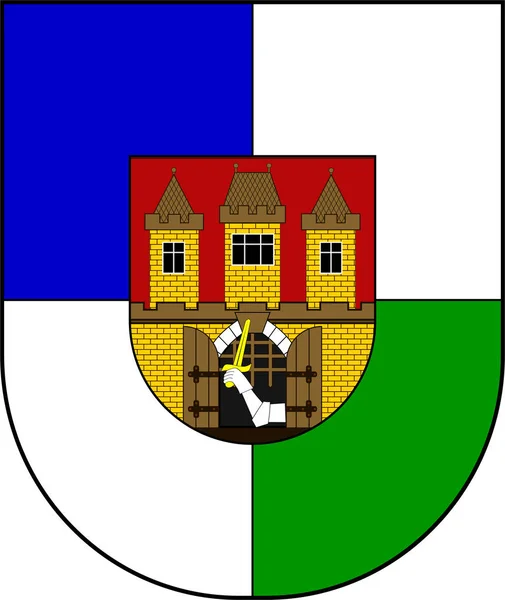 Coat of arms of Prague 4 in Czech Republic — Stock Vector