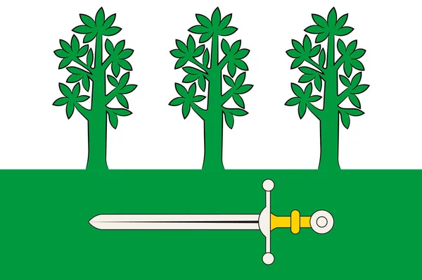 Bandera de Nordwalde en Renania del Norte-Westfalia, Alemania — Vector de stock