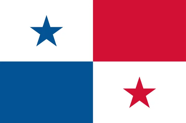 Bandera de Panamá — Vector de stock
