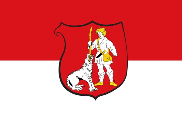 Wulfraths flagga i Nordrhein-Westfalen, Tyskland — Stock vektor