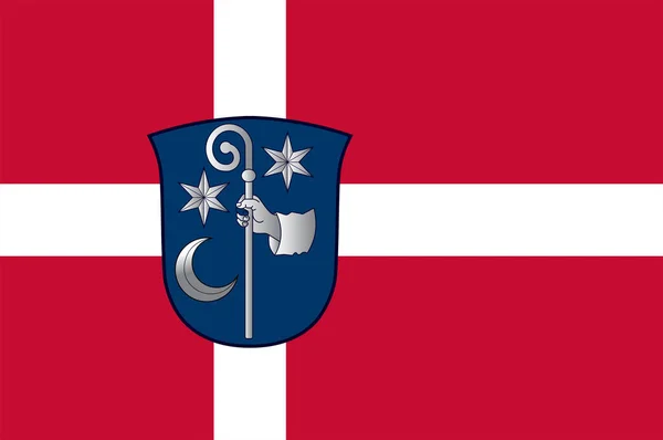 Flag of Soro is a municipality in Zealand Region of Denmark — Stock Vector