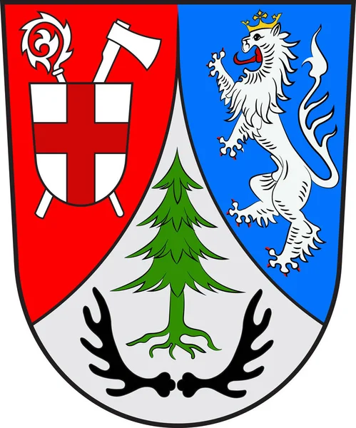 Wappen von Weiskirchen in Merzig-Wadern im Saarland in Keim — Stockvektor