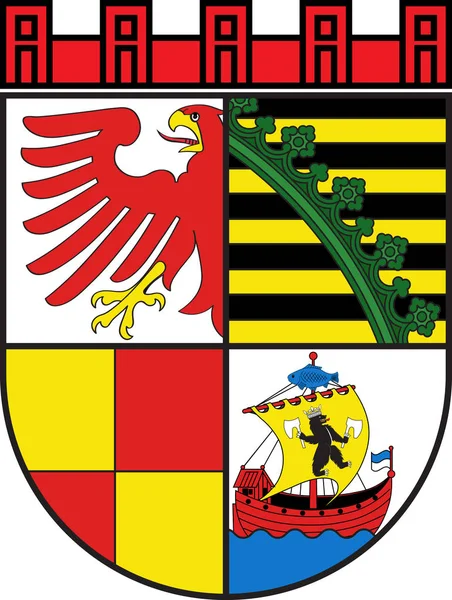 Escudo de Dessau-Rosslau en Sajonia-Anhalt en Alemania — Vector de stock