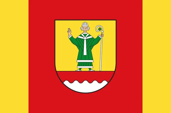 Bendera Cuxhaven di Saxony Bawah, Jerman - Stok Vektor