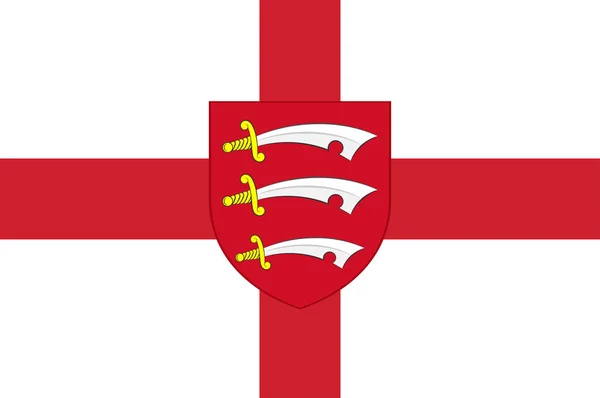 Bandiera of Essex in Inghilterra — Vettoriale Stock