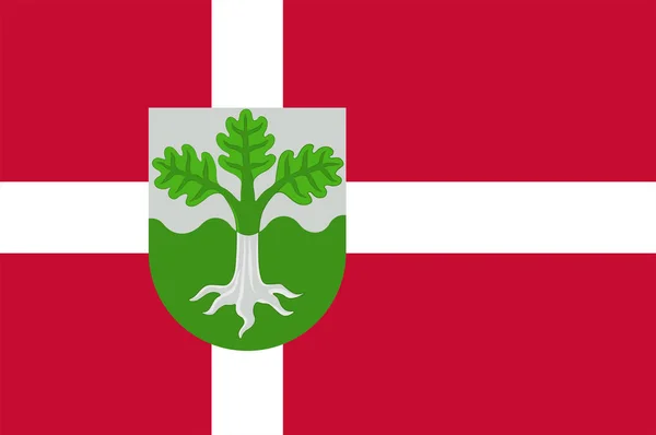 Bandeira de Egedal na Dinamarca — Vetor de Stock