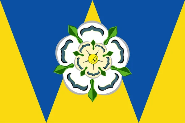 West Yorkshire zászlaja Angliában — Stock Vector