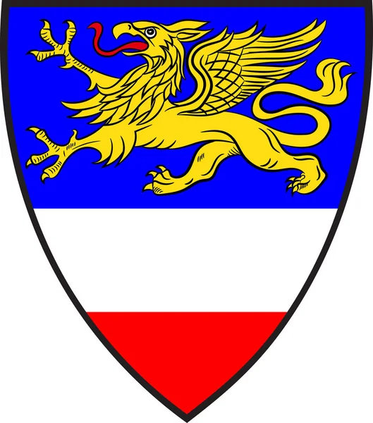 Escudo de Rostock en Mecklemburgo-Vorpommern, Alemania — Vector de stock