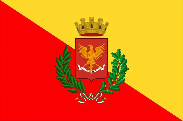 Vlag van Palermo Sicilië — Stockvector