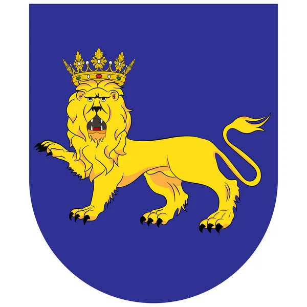 Wapen van Uppsala is de hoofdstad van het graafschap Uppsala — Stockvector