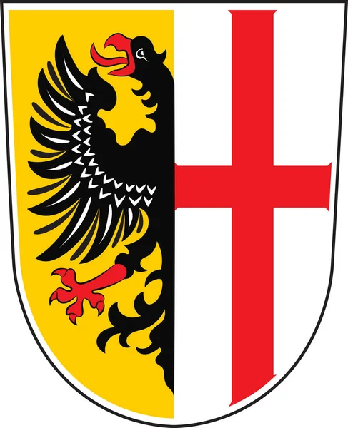 Wapen van Memmingen in Zwaben in Beieren, Duitsland — Stockvector