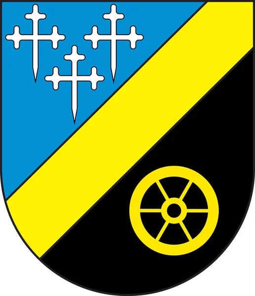 Escudo de Riegelsberg en Saarbruecken en el Sarre en Germa — Vector de stock