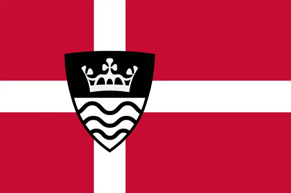 国旗的 Stevns 是丹麦新西兰地区市镇 — 图库矢量图片