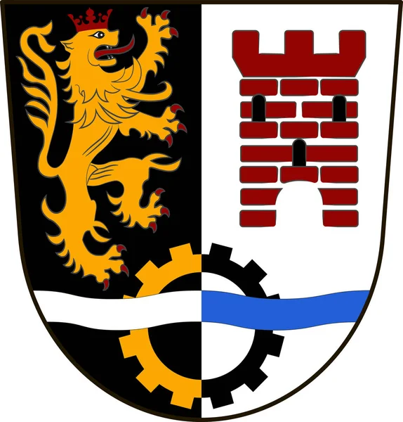 Герб Шваффа у верхній Пфальці Баварії, Герма — стоковий вектор