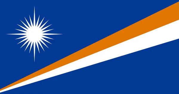 Drapeau des Îles Marshall — Image vectorielle