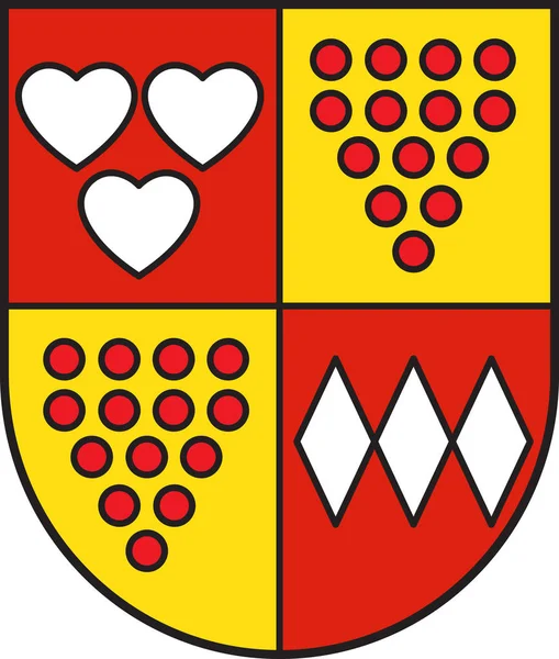 Flagge von Burgbrohl in Rheinland-Pfalz, Deutschland — Stockvektor