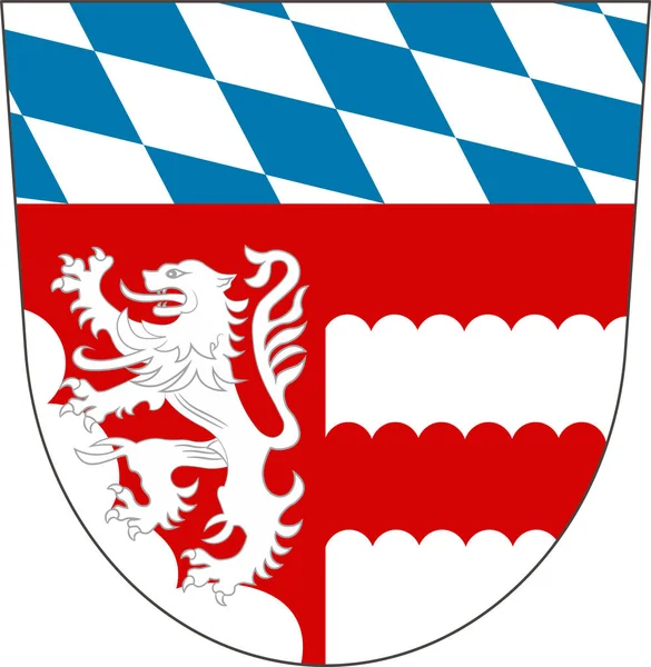 ドイツ、バイエルン州のディンゴルフ・ランダウの紋章 — ストックベクタ