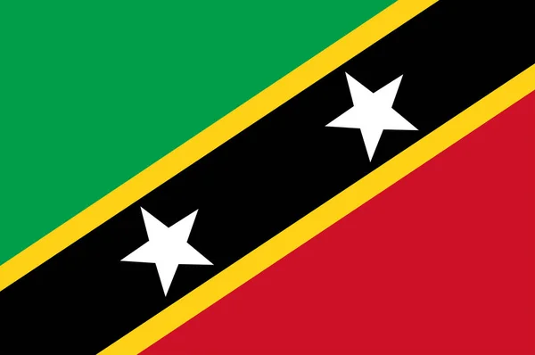 Vlag van Saint Kitts en Nevis — Stockvector