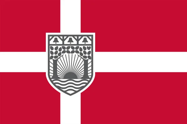 Flaga Gentofte-gmina w Danii — Wektor stockowy