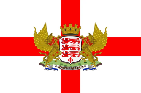 Flaga hrabstwa Dorset w Anglii — Wektor stockowy