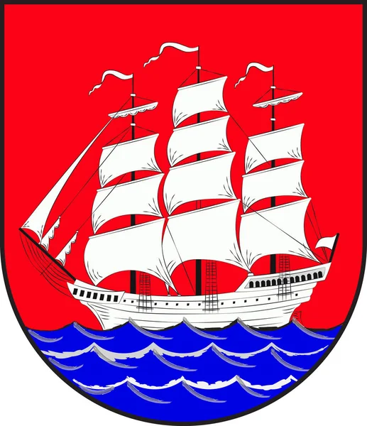Coat of arms of Elmshorn in Schleswig-Holstein in Germany — Stock Vector