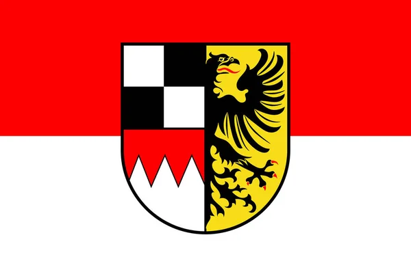 Vlag van Midden-Franken in Beieren — Stockvector