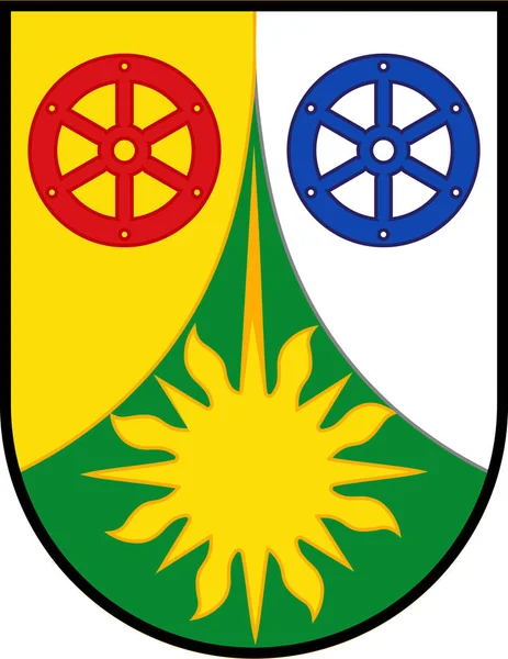 Brasão de armas de Donnersbergkreis na Renânia-Palatinado, Alemão — Vetor de Stock