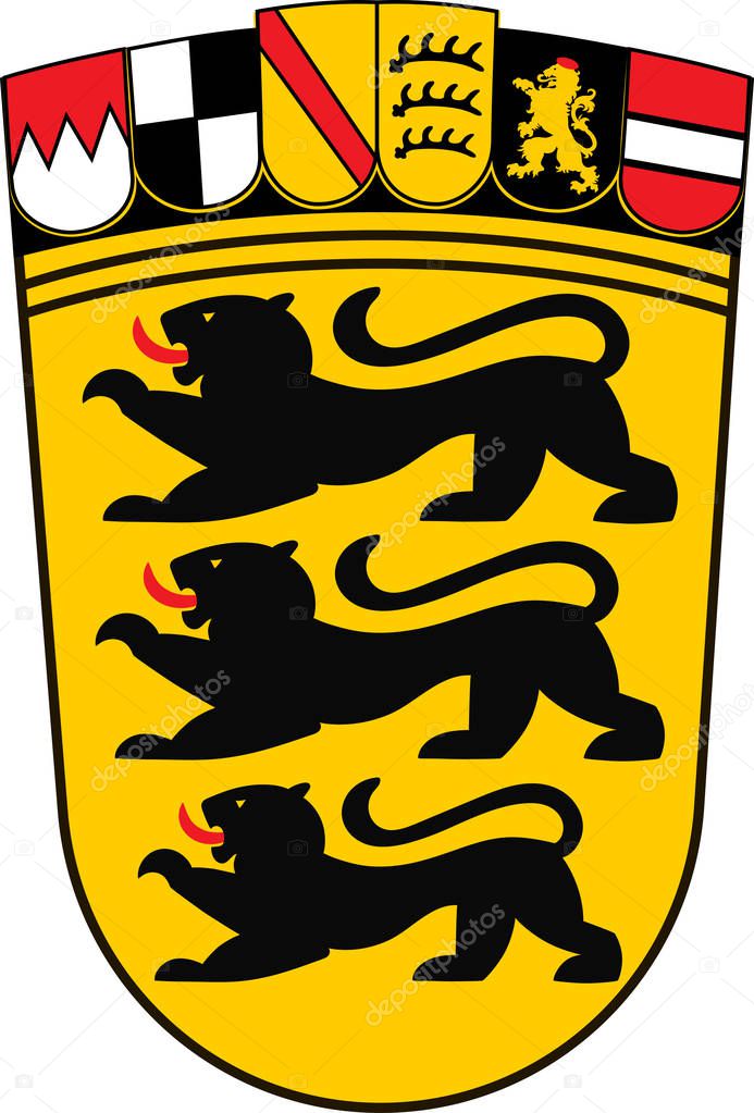 Coat of arms of Baden-Wuerttemberg the land of Germany