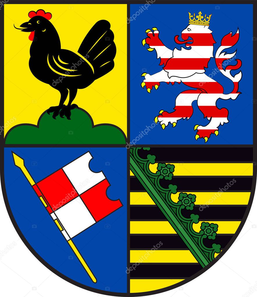 Coat of arms of Schmalkalden-Meiningen in Thuringia in Germany