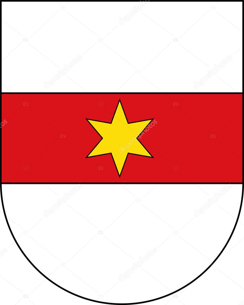 Coat of arms of Bolzano in South Tyrol of Trentino-Alto Adige, I