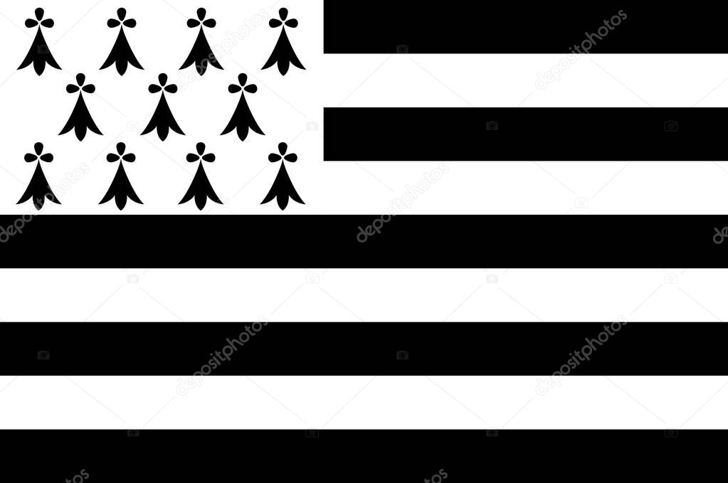 Flag of Brittany, France