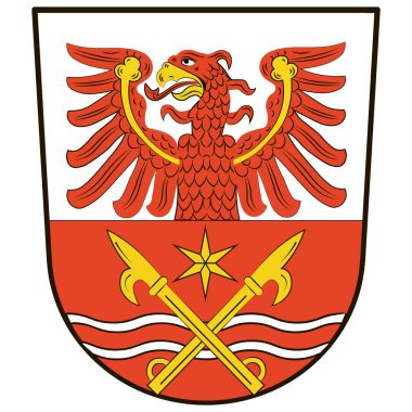 Markisch-Oderland arması, Almanya'nın Brandenburg eyaletinde yer alan bir bölgedir. Vektör çizimi