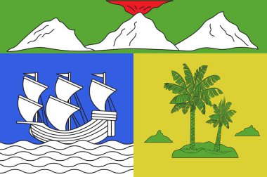 Flag of Saint-Denis in Reunion clipart