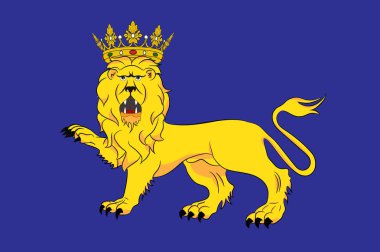 Uppsala bayrağı Isveç 'in Uppsala Ilçesinin başkenti