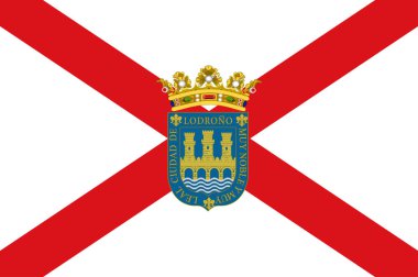 Flag of Logrono in La Rioja, Spain clipart