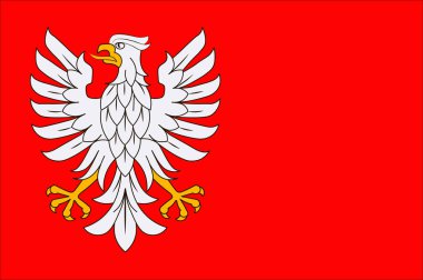 Flag of Masovian Voivodeship in eastern Poland clipart