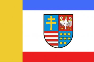 Flag of Swietokrzyskie Voivodeship in central Poland clipart