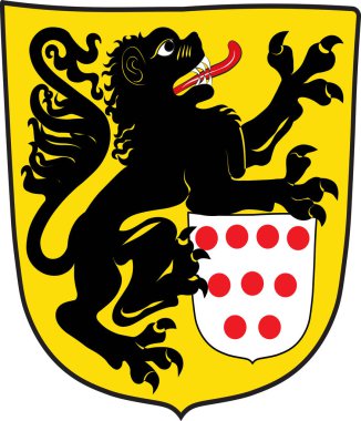 Kuzey Ren-Vestfalya eyaletindeki Monschau şehrinin arması, Almanya
